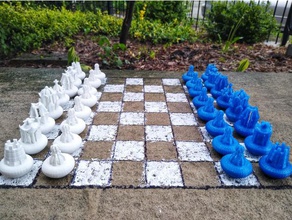 outdoor chess set 3d print model - Mito3D