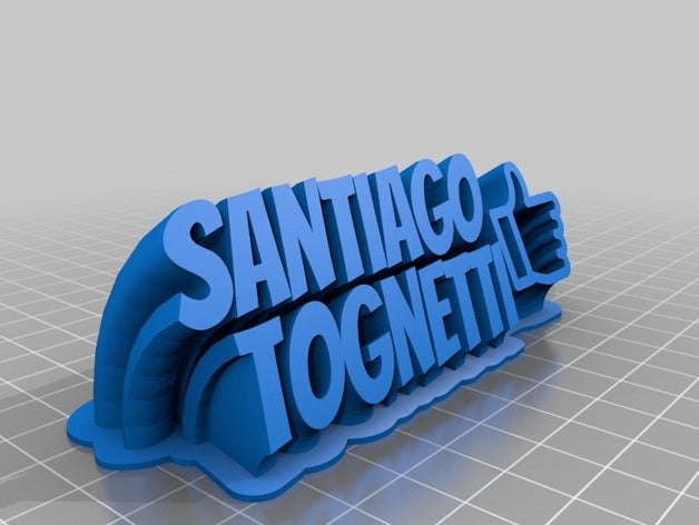 santiago office personalizado 3D print model - Mito3D