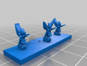 swoopinghawks w exarch 3man-stand games eldar epic40k epic scale 3d print model - Mito3D