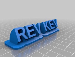 rev kev name plate office customized 3d print model - Mito3D