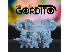 l'espace catventure gordito station de jeux jouets & l'aventure génial cat gratuit patreon vaisseau spatial jouet les 3d print model - Mito3D