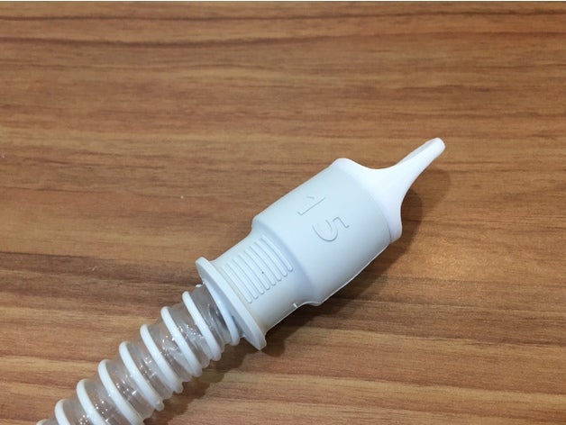 cpap manguera tapón las piezas de repuesto la 3D print model - Mito3D