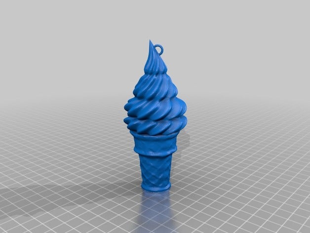helado de cono waffle comida & bebida el postre alimentos 3D print model - Mito3D