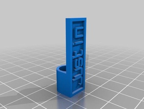 my customized cable label justin organization 3d print model - Mito3D