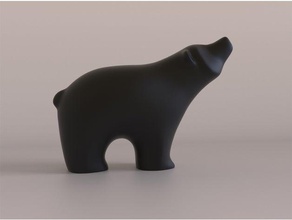 bear figurine Dekor 3dprinting Tier Kunst tragen Keramik Dekoration Figur Figuren Innenraum Porzellan Skulptur statue - Spielzeug 3d print model - Mito3D
