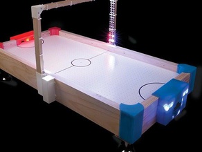 slap shot - updated air hockey table automatic scoring electronics goals game games 3d print model - Mito3D