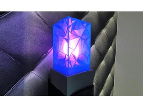 e27 base crinkle lamp household desk led voronoi 3d print model - Mito3D