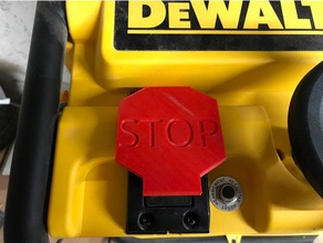 bouton interrompere arr t d'urgence - dewalt dw745 parti arret il pulsante di emergenza arresto garrett urgenza 3d print model - Mito3D