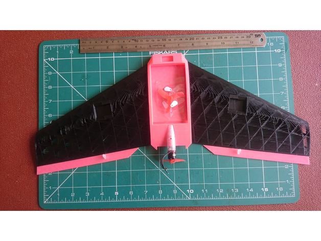 micro fpv wing r c vehicles 3D print model - Mito3D