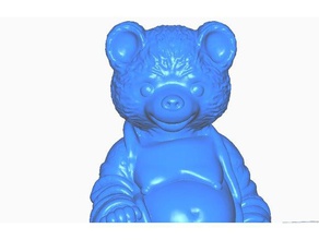 teddy bear buddha sculptures bust remix statue 3d print model - Mito3D