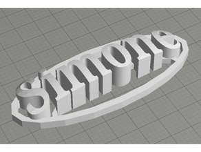simone Namen-tag Schlüsselanhänger 3d print model - Mito3D
