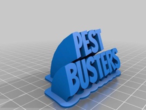 my customized sweeping 2-line name plate text - remix office 3d print model - Mito3D