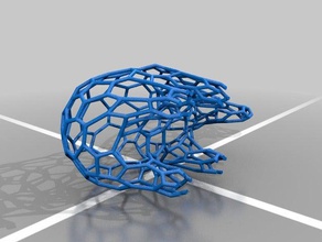 voronoi-Elefanten Mathe-Kunst 3d-voronoi - Elefanten voronoi 3d print model - Mito3D