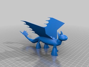 toothless model 3d printing dragon dragons httyd night fury 3d print model - Mito3D