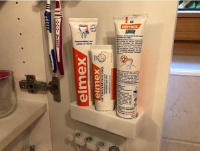 halterung f r zahnpasta la salle de bains badezimmer le titulaire dentifrice zahncreme 3d print model - Mito3D