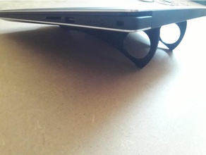 simple laptop stand computer 3d print model - Mito3D