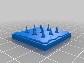 whq spiked trap games rpg tiles warhammer quest 3d print model - Mito3D