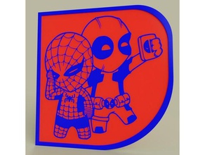 marvel - chibi'nin Örümcek Adam deadpool 2d sanat 2dart duvar sanatı sevimli 2 büstü logo filmi sembolü eğlenceli komik lol yenilmezler comics studios evreni resim örümcek spiderman balo 3d print model - Mito3D