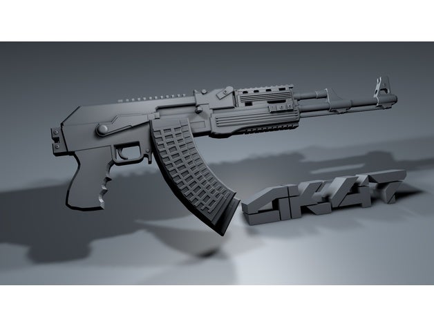 ak-47 type 56 modèles airsoft replique c4d figurine arme à feu de modèle l'arme 3D print model - Mito3D