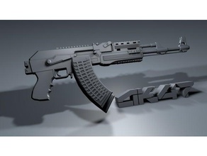 ak-47 tipo 56 modelos airsoft replique c4d figurine arma modelo 3d print model - Mito3D