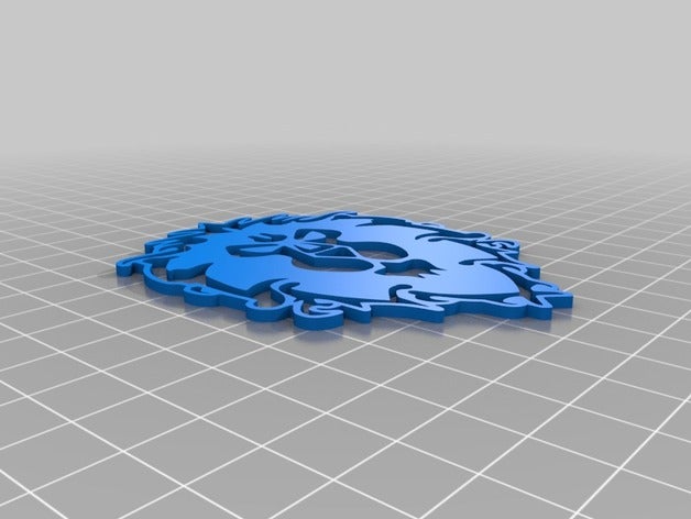 alliance symbol face outline infill 3d printing emblem lion warcraft world wow 3D print model - Mito3D