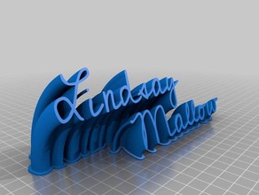 lindsay varredura office personalizado 3d print model - Mito3D