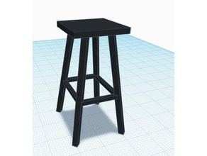 tabouret de bar modèle meubles le mobilier 3d print model - Mito3D