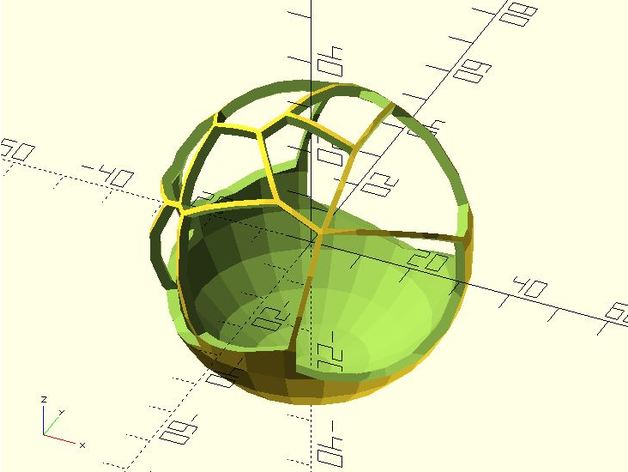 voronoi-Bereich Mathe-Kunst 3d-voronoi - sphere voronoi voronoi-design 3D print model - Mito3D
