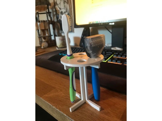 flat pack toothbrush holder bathroom 3d printer contemporary cool flatpack modern 3D print model - Mito3D