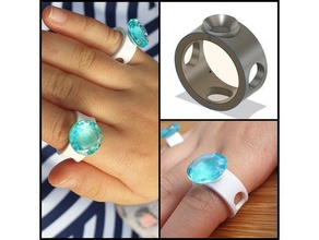 diamond ring children rings 3d print model - Mito3D