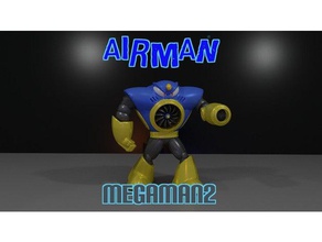 airman megaman 2 giochi e giocattoli figura di azione boss capcom personaggio dei cartoni animati carattere nintendo interruttore retrò retrogaming sega genesis i videogiochi video gioco 3d print model - Mito3D
