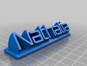 meu personalizados nathalia placa com o nome office personalizado 3d print model - Mito3D