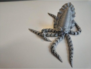 articulated octopus cuttlefish animals jibia pulpo tentacle tent culo 3d print model - Mito3D