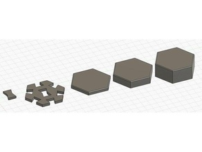 d&d construction hexagon tiles games dnd dungeons dragons pathfinder rpg 3d print model - Mito3D