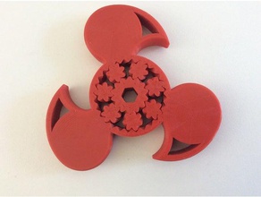 fidget tri spinner araçlar serin dişli çocuklar vites değişimi 3d print model - Mito3D