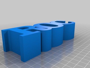 my customized 3 letters row 3d print model - Mito3D