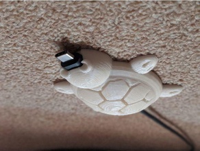 tortue usb-c câble manchon de support l'électronique 3d print model - Mito3D