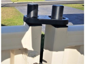 fence post holder outdoor & garden 3d print model - Mito3D