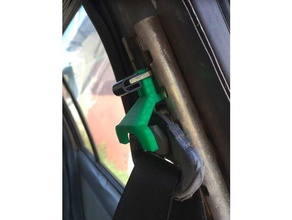 opel kadett front seat belt adjuster lever vehicles seatbelt 3d print model - Mito3D