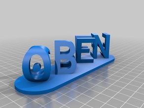 0ben word illusion signs & logos customized 3d print model - Mito3D