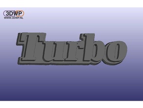 renault 11 turbo badge r11 signs & logos 3d print model - Mito3D