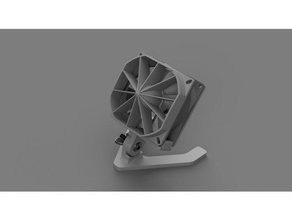 simple desk fan diy 80mm cooling mount summer 3d print model - Mito3D
