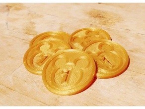 disney moneda de mickey monedas & insignias 3d print model - Mito3D