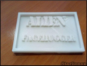 plaque alien facehugger 3d print model - Mito3D