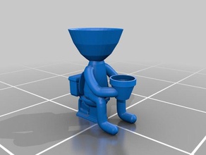 robert vaso de planta A impressão 3d wc plant sanitário humano 3d print model - Mito3D