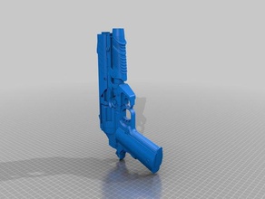 custom gripped big o' gun w launcher props 3d print model - Mito3D