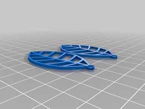 leaf earings 3d printing 3d print model - Mito3D