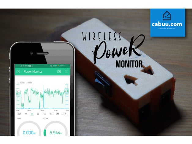 die drahtlose Energie-monitor - Elektronik arduino d1 mini ina 219 ina219 power monitor solar wemos wifi wireless 3D print model - Mito3D