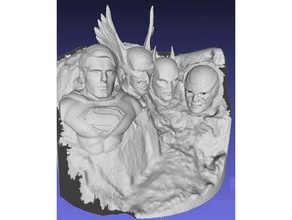 justice league 2 mt rushmore Menschen comics dc marvel marvel-comics mount 3d print model - Mito3D