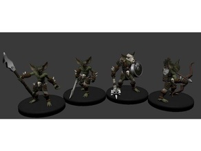 goblin clan miniatures toy & game accessories 3dprintable archer dungeons dragons miniature tabletop warrior 3d print model - Mito3D
